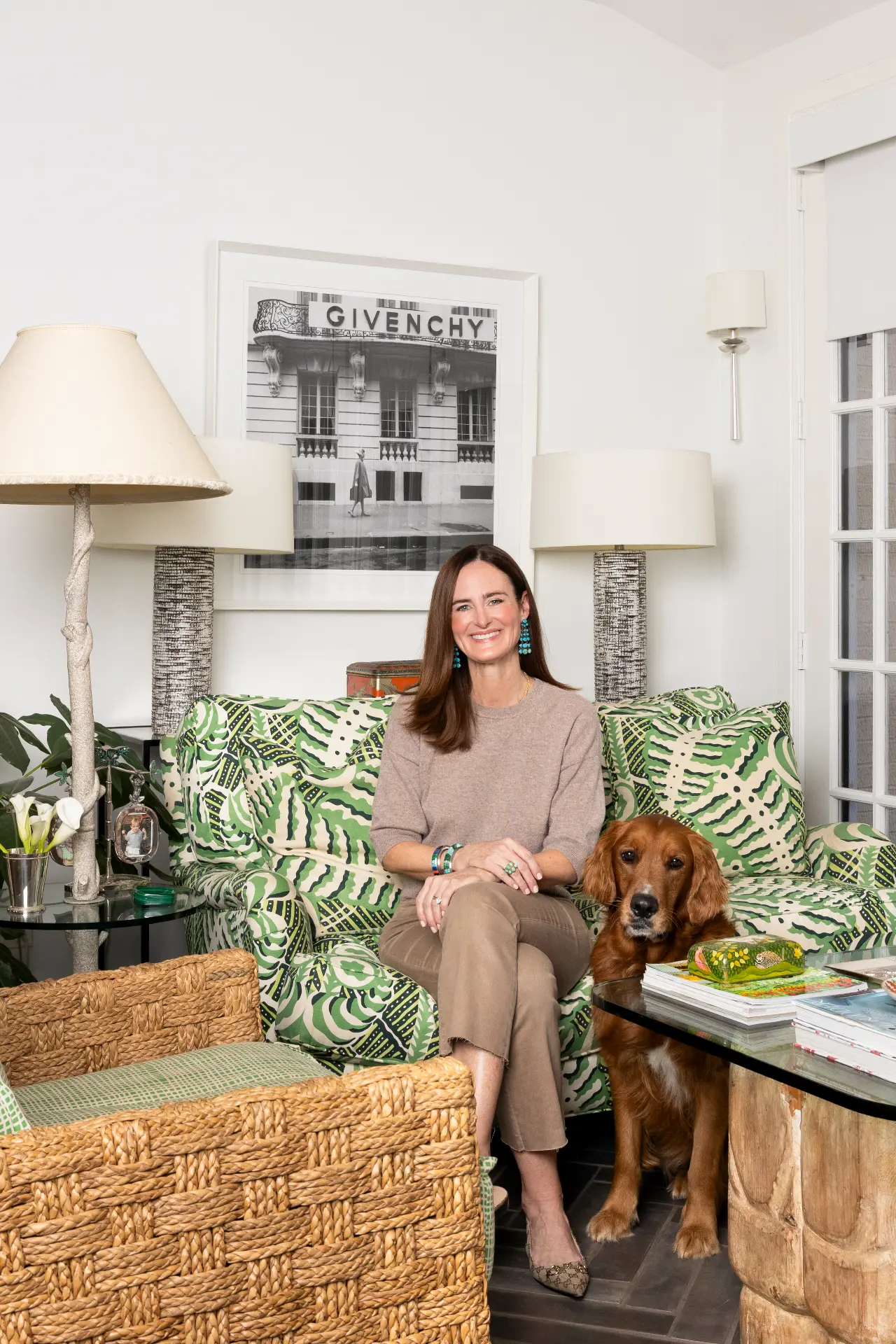 Cameron Weaver of Cameron Interiors in a bright, refined room
